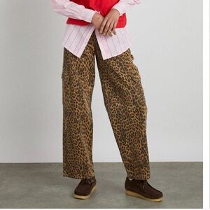 selling damson madder leopard cargo print jean